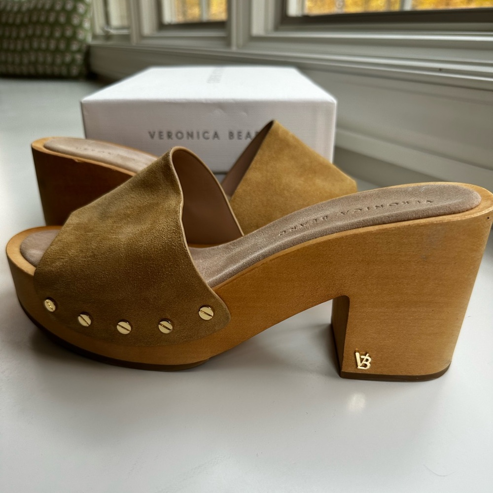 Veronica Beard Brown Suede Platform Sandals